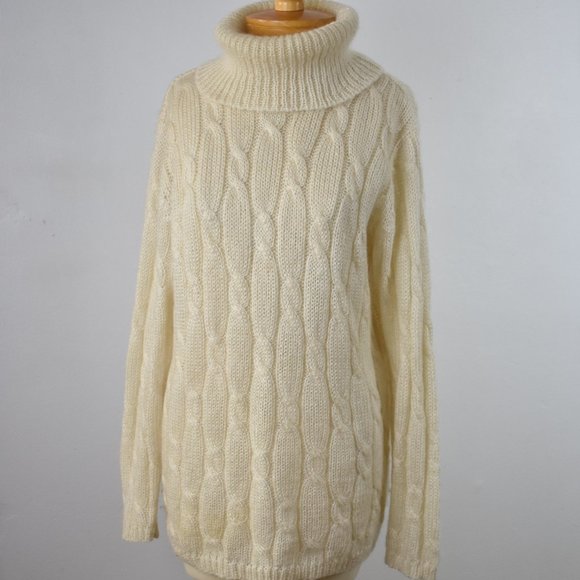Studio Works Sweaters - Studio Works Cream Mohair Sweater Size M